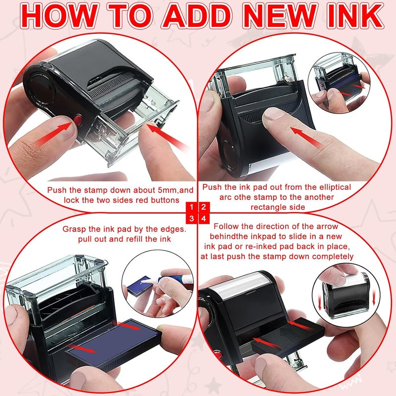 Bertiveny Self-Inking-Donut-Give-Up-Teacher-Stamps for Grading Motivational Teacher Stamps for School Classroom Supply Encourage Do Not Give Up Stamp for Teachers (Donut give up) - Image 2